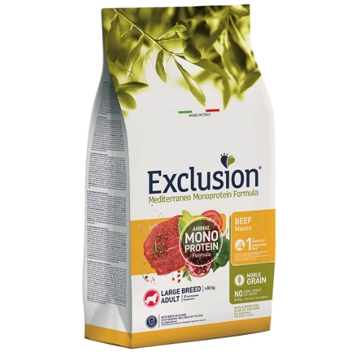 Exclusion | אקסלוז'ן בקר לכלבים בוגרים לכלבים מגזע גדול – 12 ק"ג