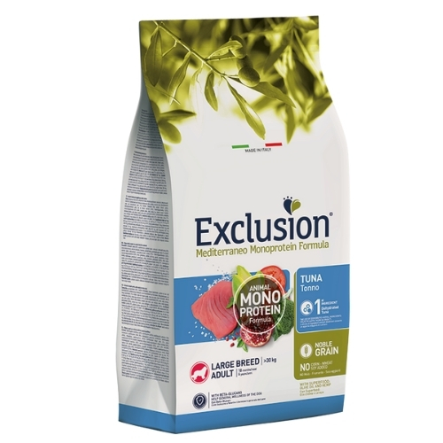 Exclusion | אקסלוז'ן טונה לכלבים בוגרים לכלבים מגזע גדול – 12 ק"ג