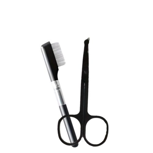 סט טיפוח מקצועי לפנים – מסרק דק ומספריים מעוגלים לכלבים היפואלרגניים